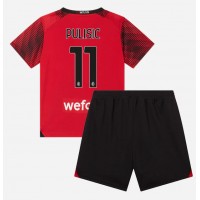 Dětský fotbalový dres AC Milan Christian Pulisic #11 2023-24 Domácí Krátký Rukáv (+ trenýrky)